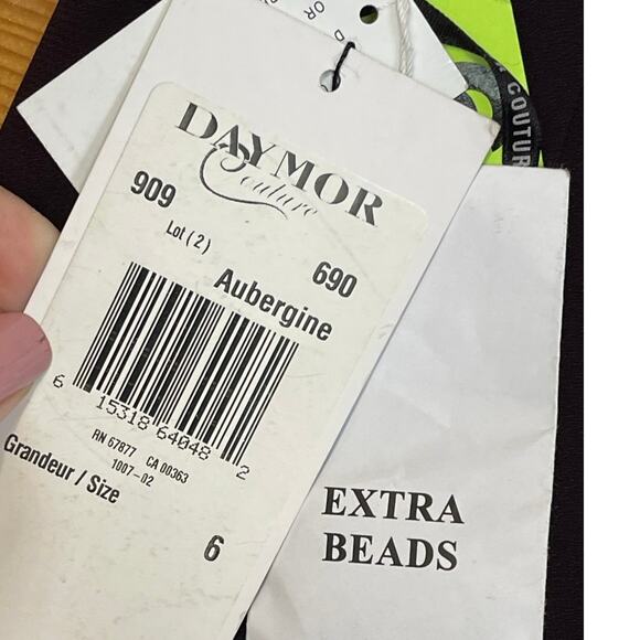 Alexander by Daymor Couture 909 NEW Size 6 Formal Evening Gown Aubergine Wine - Picture 13 of 15